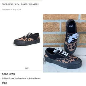 GOOD NEWS
Softball 2 Low Top Sneakers In Animal 8